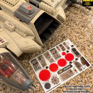 Fits 1984 Vintage ROTJ B-WING - Peel-And-Stick Die-Cut Decals, No Cutting Required