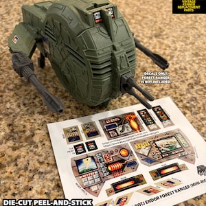 Fits 1984 ROTJ Endor Forest Ranger (mini-rig)  - exact replacement custom Die-Cut Peel-And-Stick Vinyl Decals