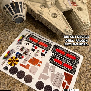 Fits 1978 Vintage KENNER MILLENNIUM FALCON - Peel-And-Stick Die-Cut Decals, No Cutting Required