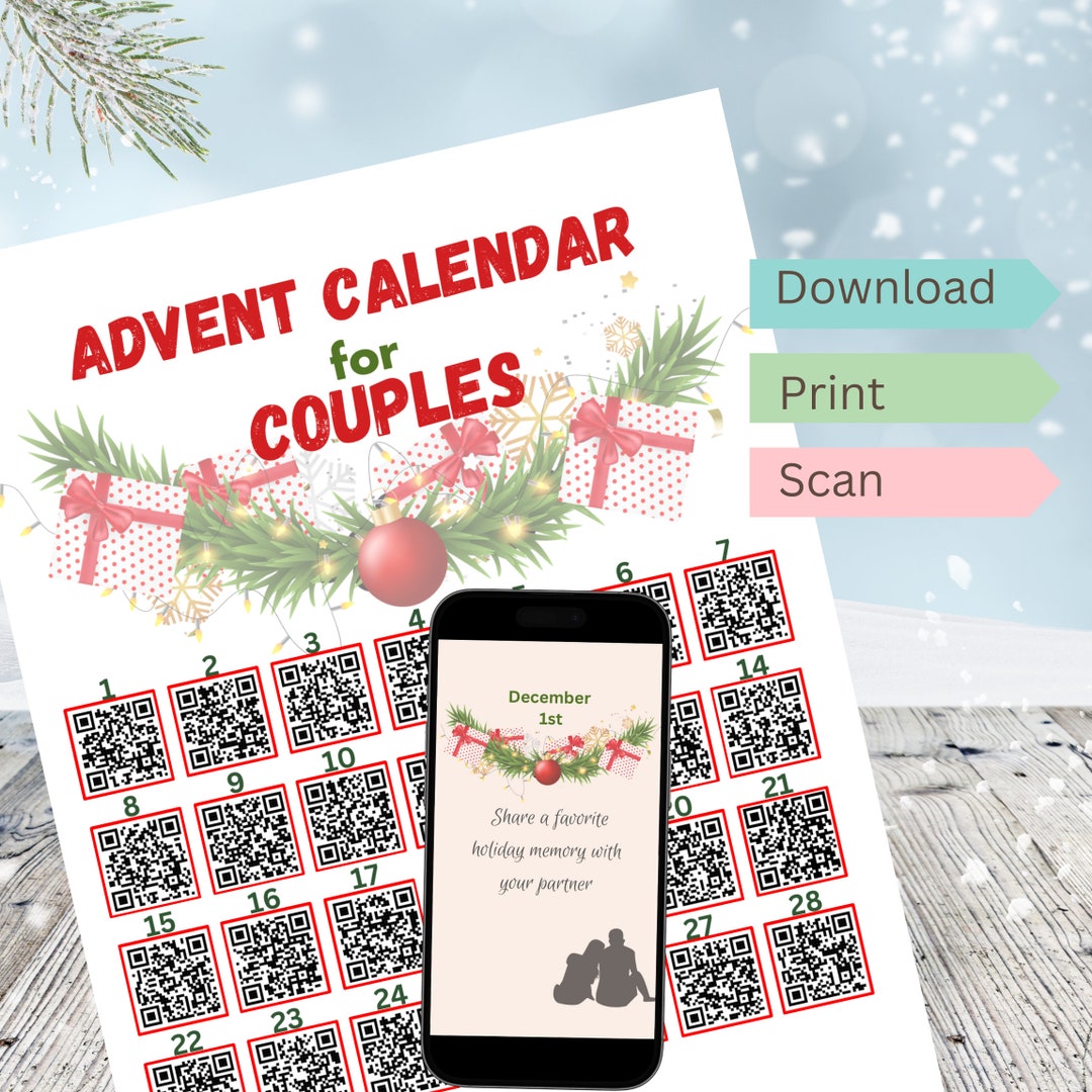 Advent Calendar for Couples Christmas Advent Calendar Etsy UK