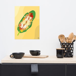 Kamayan Art Poster Print | Kamayan Art | Boodle Flight | Filipino Kamayan | Filipino Art Gift | Filipino Gifts | Kamayan Wall Decor | Foodie