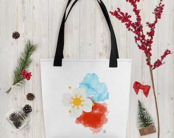 Borsa tote Mabuhay / Borsa tote arte bandiera farfalla filippina / Borsa tote cultura filippina / Borsa filippina / Regali filippini / Borsa regalo arte filippina