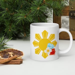 Filipino Culture Mug with Color Inside | Philippine Butterfly Flag Art Mug | Filipino Cup | Filipino Gift | Coffee Cup | Tea Cup | Cool Mug