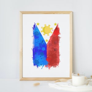 Philippine Flag Art | Filipino Flag | Digital Art| Filipino Gifts | Philippines Art | Filipino American | Filipino Wall Art | Handmade Gifts
