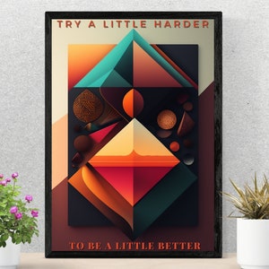 Daily Motivation #3 | Bohemian art | Ai art | Motivational poster