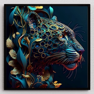 Barock Jaguar | Ai Kunst | Digitaler Download | Leinwanddruck