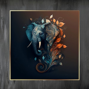 Decorative Elephant | Ai art | Instant download
