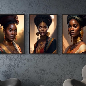 Afro-American Woman Portrait | Ai art | Digital download