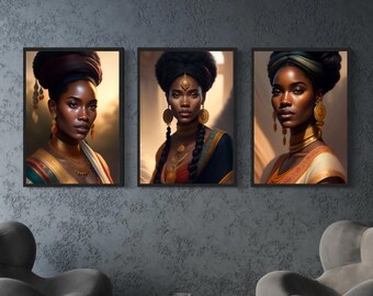 Afro-American Woman Portrait | Ai art | Digital download