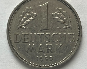 Vintage West Germany 1 Deutsche Mark Coin (1950-2001)