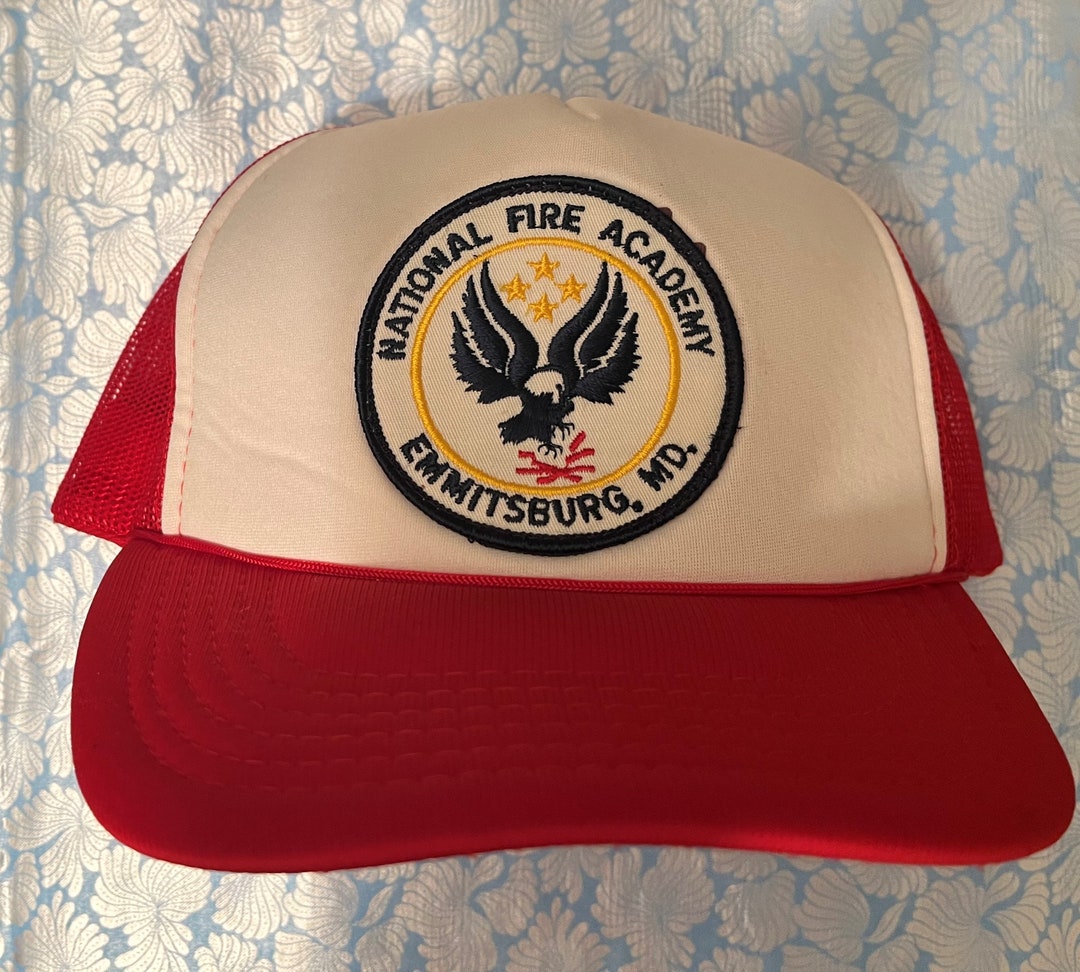 Vintage 1988 Fireman Memorabilia Fire Academy Baseball Cap, Beer Stein