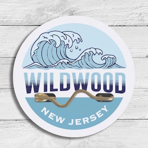 Wildwood Jersey Shore Beach Tag Wood Sign: Coastal Wall Decor