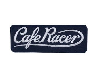 Café Racer fer sur broderie Patch coudre sur Applique Slogan