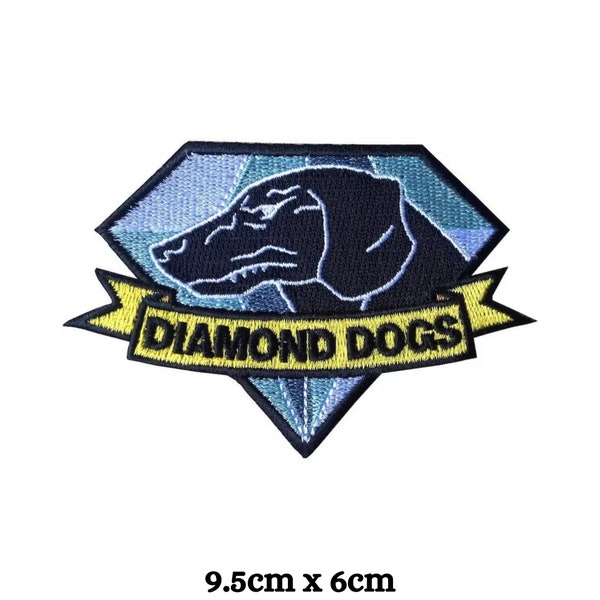 Diamond Dogs Embroidered Badge Embroidery Crafts Applique Iron Sew On Clothes Bags