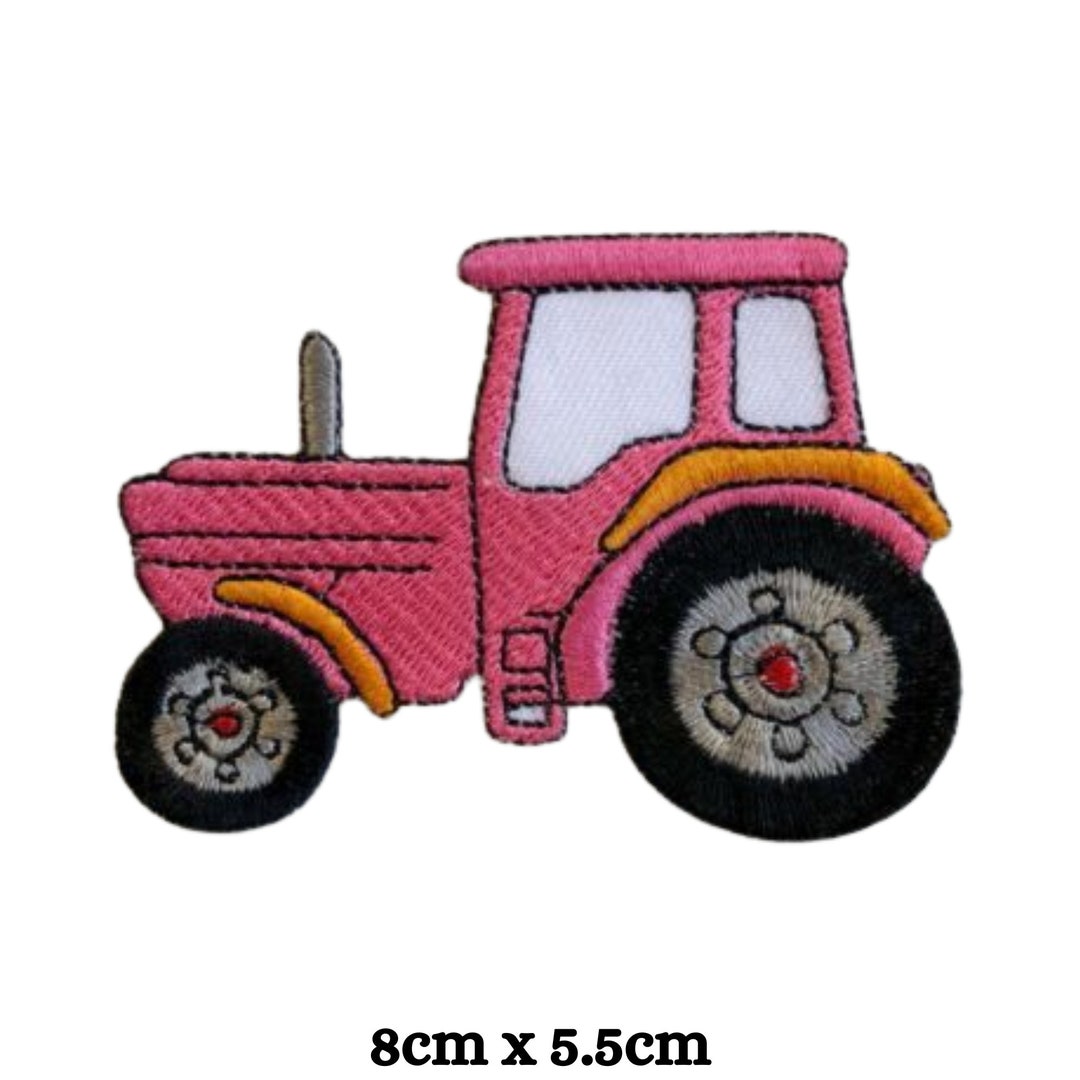 Green Farm Tractor Iron / Sew On Embroidered Patch Appliqu&eacute;s Badge