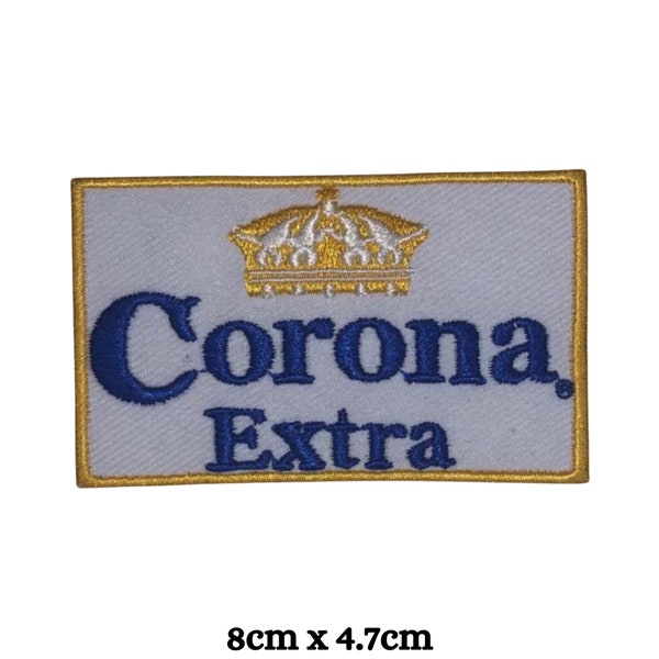 Corona Extra Iron On Embroidered Patch Sew On Applique Clothing Bag Jacket Jeans