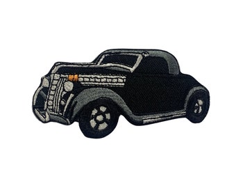 Classic Black Car Badges Iron On Sew On Applique Embroidered Patch Jacket Jeans