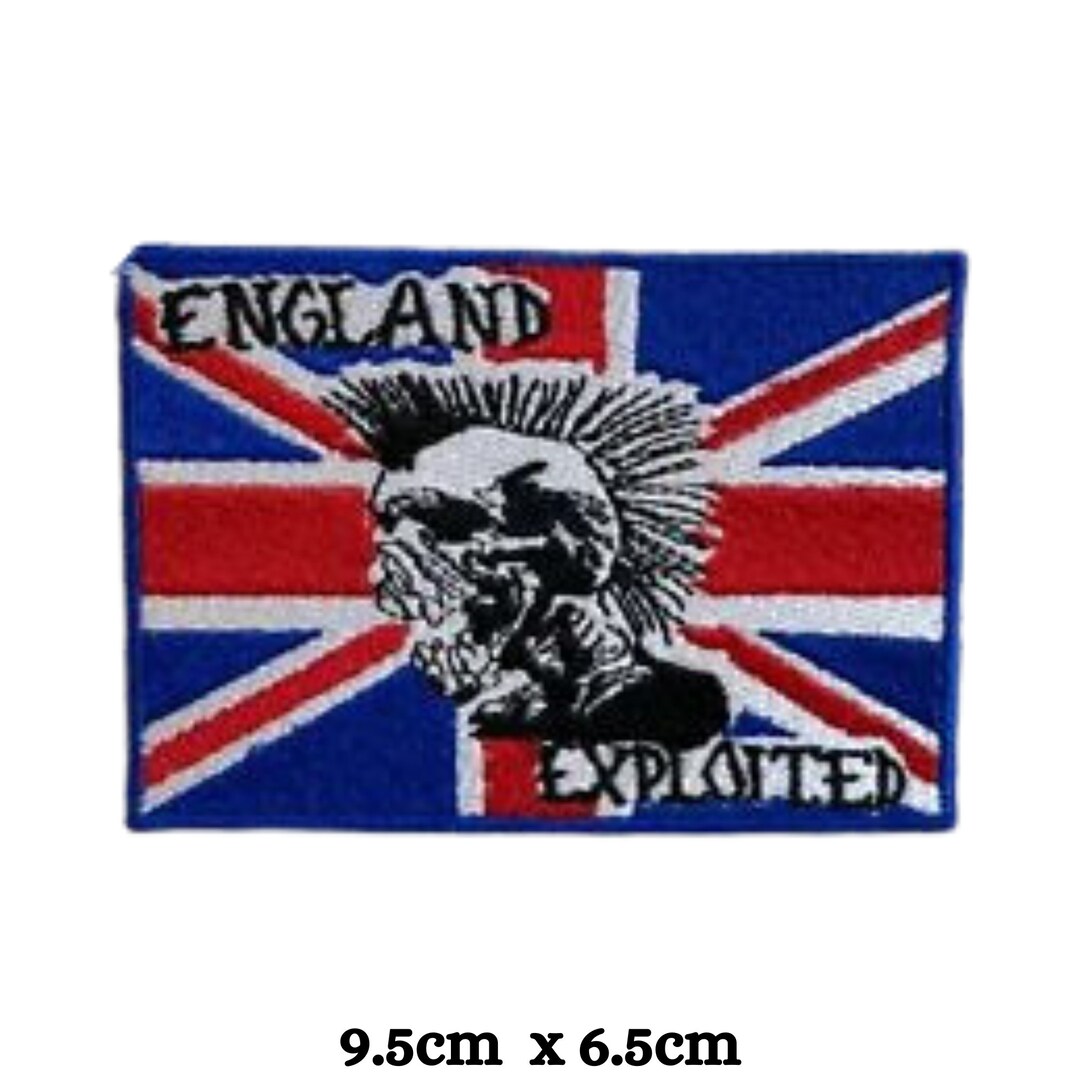 Union Jack England Exploited Skull Embroidery Patch Iron on Sew on ...
