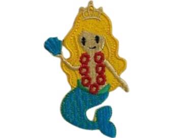 Embroidered Iron On Mermaid Patch Sew On Badge Girls Clothes Embroidery Applique