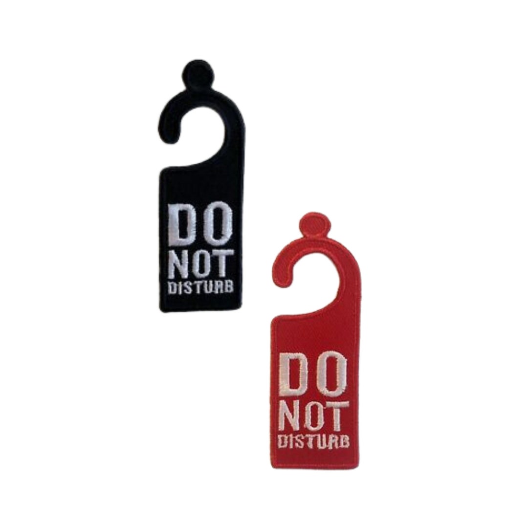 Do Not Disturb Iron on Patch Sew on Badge Clothes Embroidery Sign - Etsy