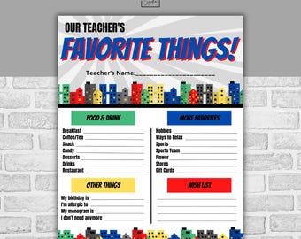 Plantilla de superhéroes favoritos del profesorado: Introducción editable para la vuelta al cole y Semana de agradecimiento al profesorado (Canva, imprimible, descarga digital)