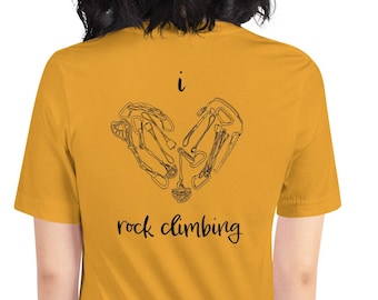 I Love Rock Climbing T-Shirt: Climbing Gift - Trad - Sport