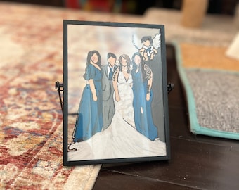 Ritratto di famiglia personalizzato dipinto a mano