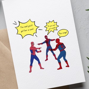 Tarjeta del Día de las Madres Spider Hero, Tarjeta del Día de las Madres imprimible
