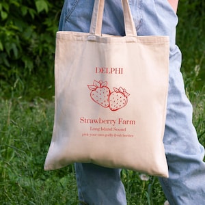 Delphi Strawberry Tote Bag, PJO Canvas Tote Bag