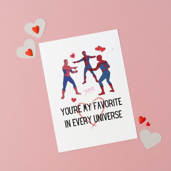 Spiderman Valentines Printable - Etsy