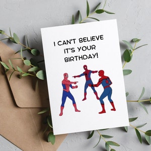 Spider Held Geburtstagskarte, Printable Geburtstagskarte für Kinder