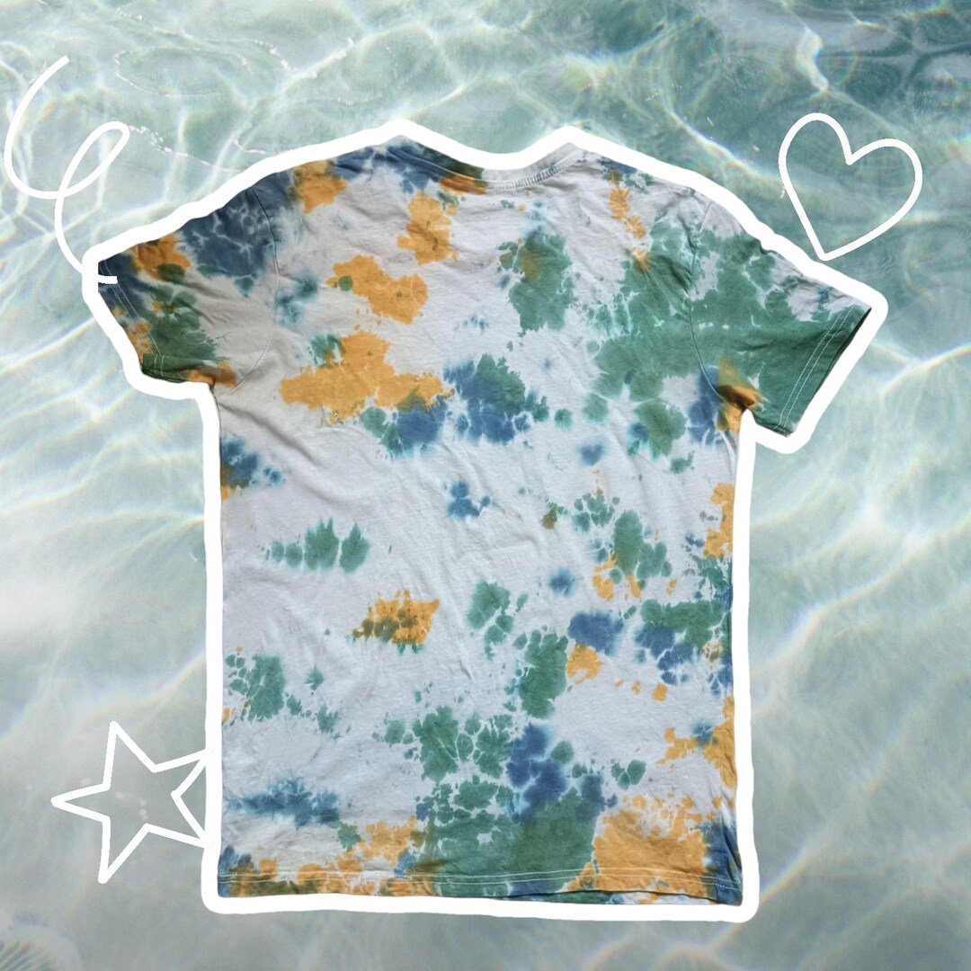 mens orange tie dye shirt