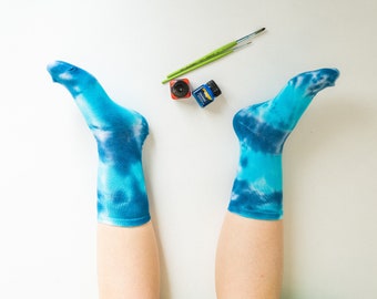 Tie dye ice socks,colorful ice dye novelty socks for stylish boho gift, Unique Girlfriend Present, Handcrafted Customised Birthday Gift Idea