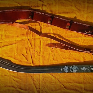 Handmade Islamic Sword: 12 Chrome Steel Blade, Vengai Wood Handle