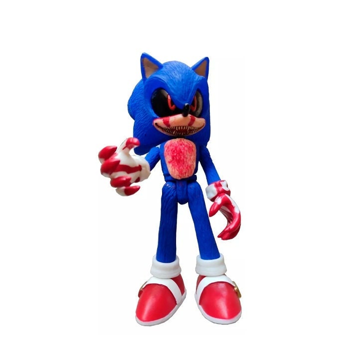 Sonic.exe Gray 8 hard plastic Mexican toy figure creepypasta Hedgehog