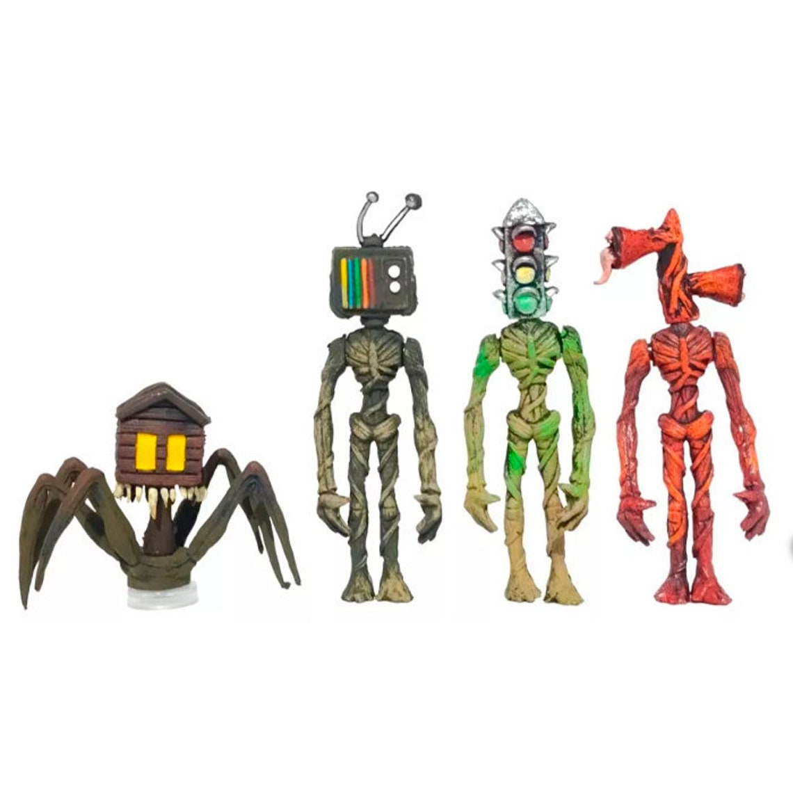 Siren Head Pack 4 Figure Plastic Toy Articulate - Etsy