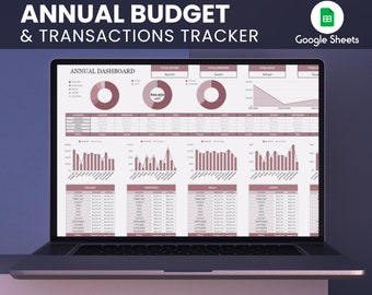 Annual Budget Planner: Digital Tracker for Personal & Business Expenses - Instant Download #FinanceTracker #BudgetPlanner #DigitalTracker