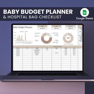 Babybudgetplanerare: Digital Excel- och Google Sheets-spårare - Direktnedladdning #BabyBudget #ExcelPlanner #GoogleSheets #BudgetTracker