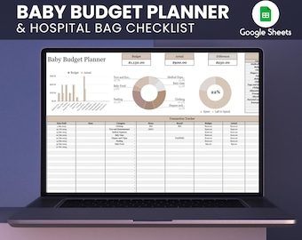 ベビー予算プランナー: デジタル Excel および Google スプレッドシート トラッカー - すぐにダウンロード #BabyBudget #ExcelPlanner #GoogleSheets #BudgetTracker