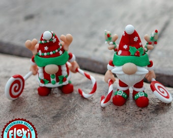 3D-geprinte Flexi-kerstkabouter met gelede ledematen en snoepjes