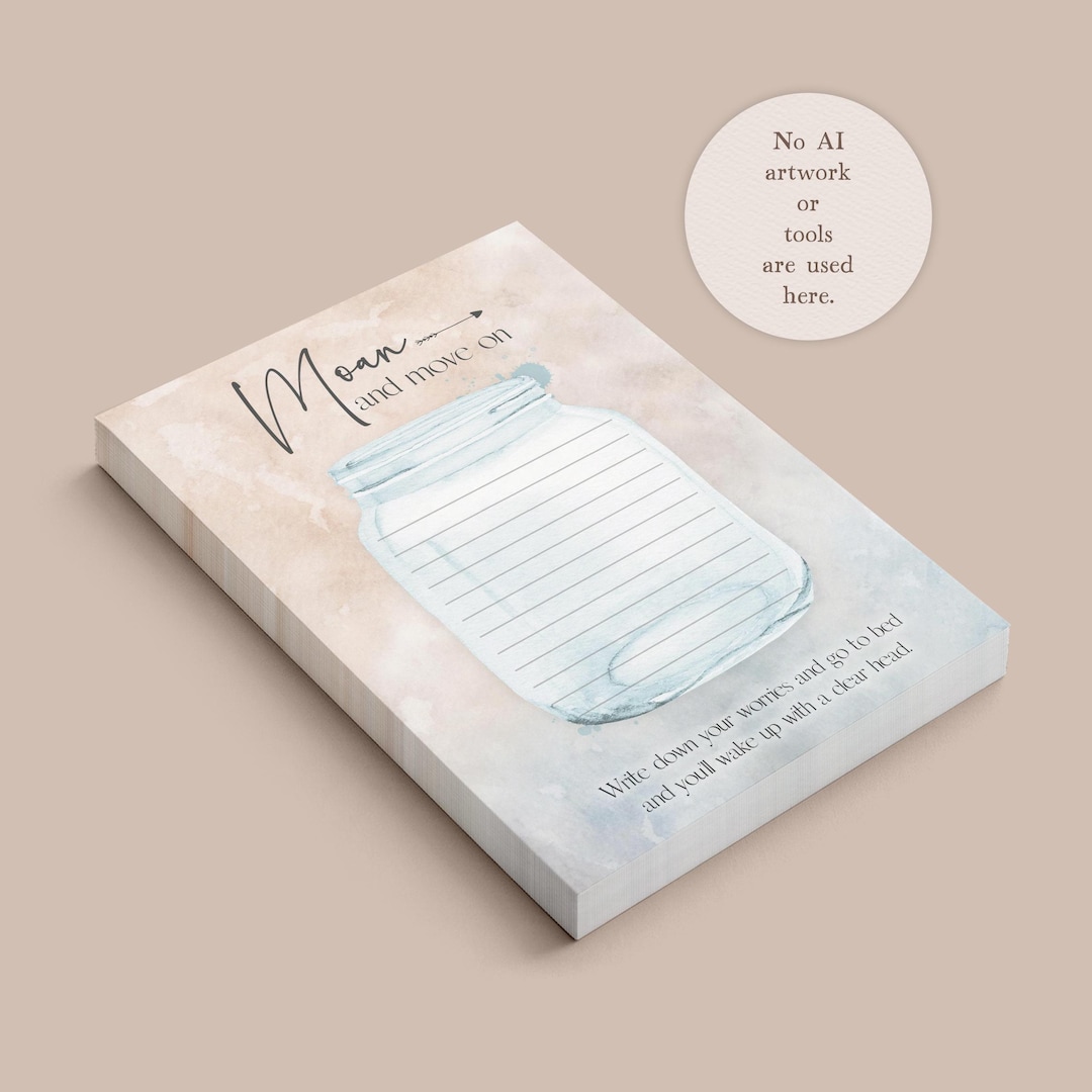 Moan & Move on Worry Jar A6 Notepad, Letter Box Gifts, Mental Health ...