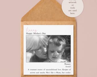 Personalised Mother's Day Photo Card | Definition Of Mum Keepsake | Stepmum Gifts