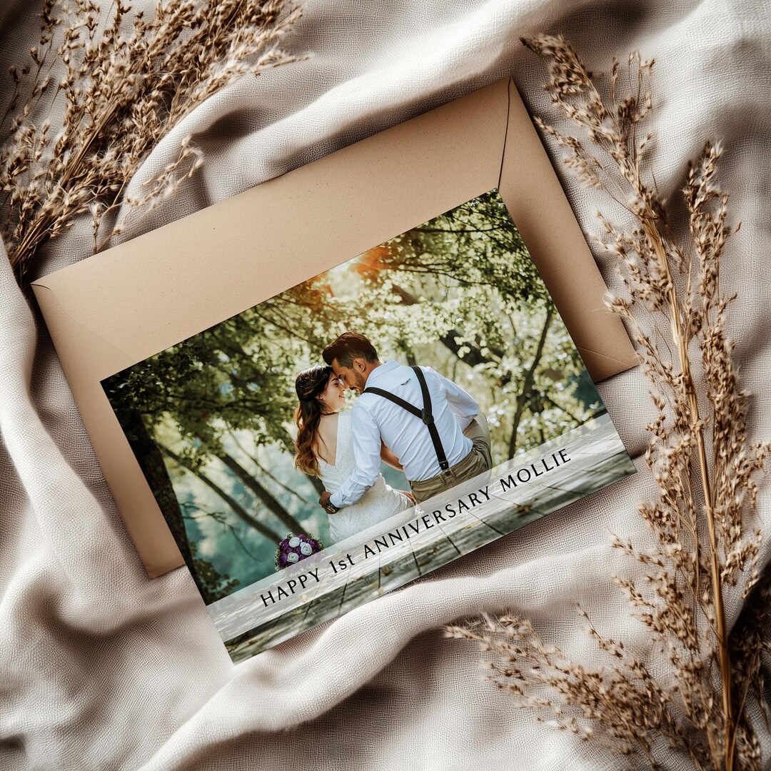 Personalised Photo Greetings Card, Custom Add a Photo Birthday Wedding ...