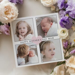 Photo Mother's Day Card, Personalised Mum Mam Grandmother Nanny Nanna Keepsake, Add a Picture Custom Greeting card, Gift for Her