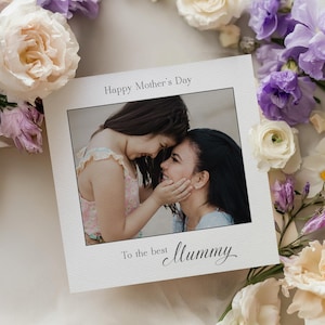 Photo Mother's Day Card, Personalised Mum Mam Grandmother Nanny Nanna Keepsake, Add a Picture Custom Greeting card, Gift for Her