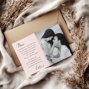 Photo Mother's Day Card, Full Print Personalised Mum Mam Grandmother Nanny Nanna Keepsake, Add a Picture Custom Greeting card, Gift for Her