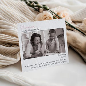 Photo Mother's Day Meaning Card, Personalised Mum Mam Grandmother Nanny Nanna Keepsake, Add a Picture Custom Greeting card, Gift for Her