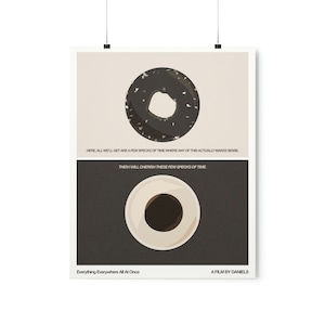 Everything Everywhere All At Once Bagel/Googly Eye Minimalistic Graphic Poster