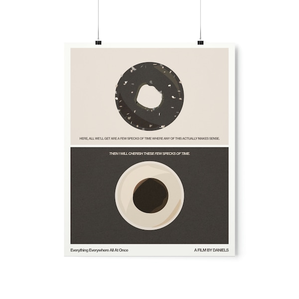 Everything Everywhere All At Once Bagel/Googly Eye Minimalistic Graphic Poster