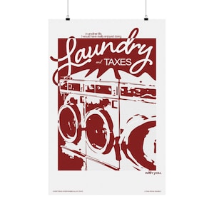Laundry and Taxes - Everything Everywhere All At Once Minimalist Graphic Design Poster